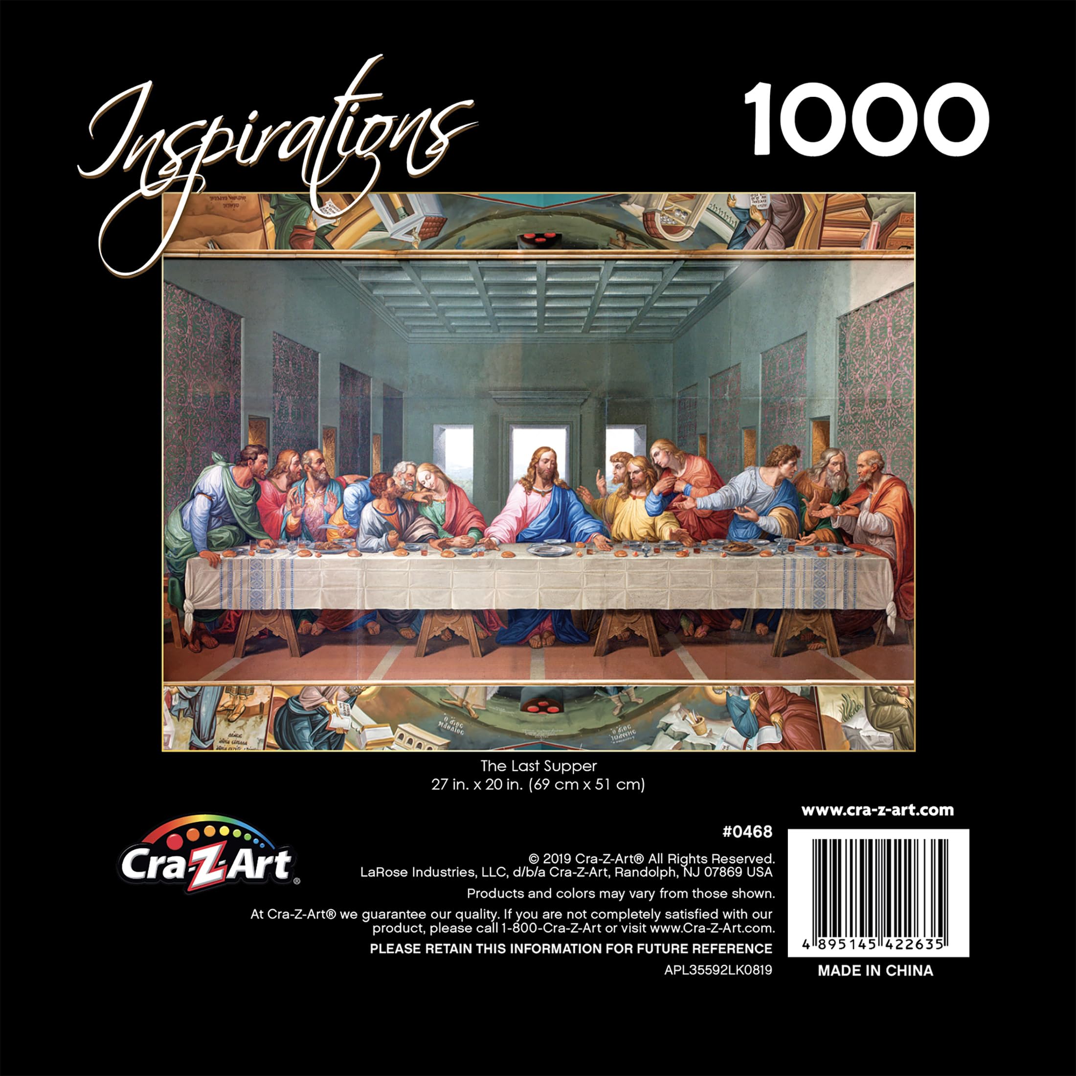 RoseArt 1000 Piece Jigsaw Puzzle – The Last Supper by Leonardo da Vinci