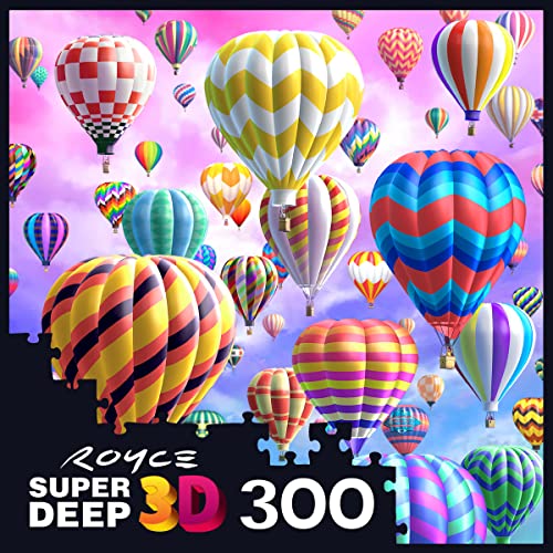 RoseArt 300-Piece 3D Lenticular Hot Air Balloon Puzzle for Adults