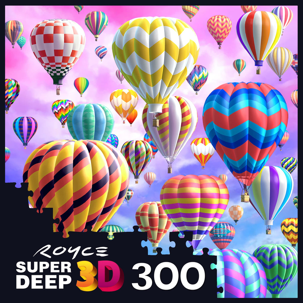 RoseArt 300-Piece 3D Lenticular Hot Air Balloon Puzzle for Adults