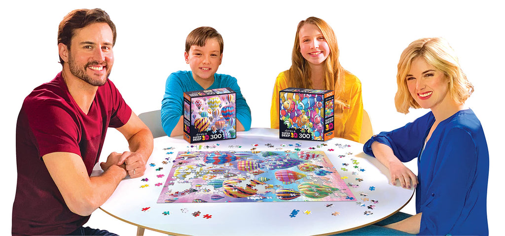 RoseArt 300-Piece 3D Lenticular Hot Air Balloon Puzzle for Adults