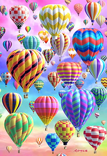 RoseArt 300-Piece 3D Lenticular Hot Air Balloon Puzzle for Adults