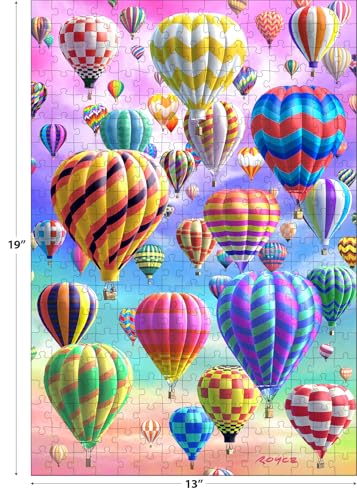 RoseArt 300-Piece 3D Lenticular Hot Air Balloon Puzzle for Adults