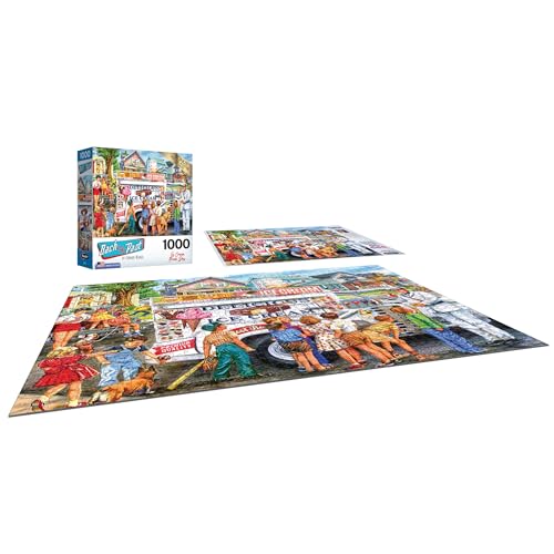 RoseArt Back to the Past Ice Cream Truck Day 1000-Piece Jigsaw Puzzle for Adults