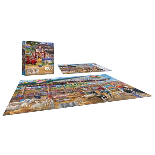 RoseArt Chris Bigelow 'Blue Ribbon County Fair' 1000-Piece Jigsaw Puzzle - 20x27 Inches, Recycled Materials