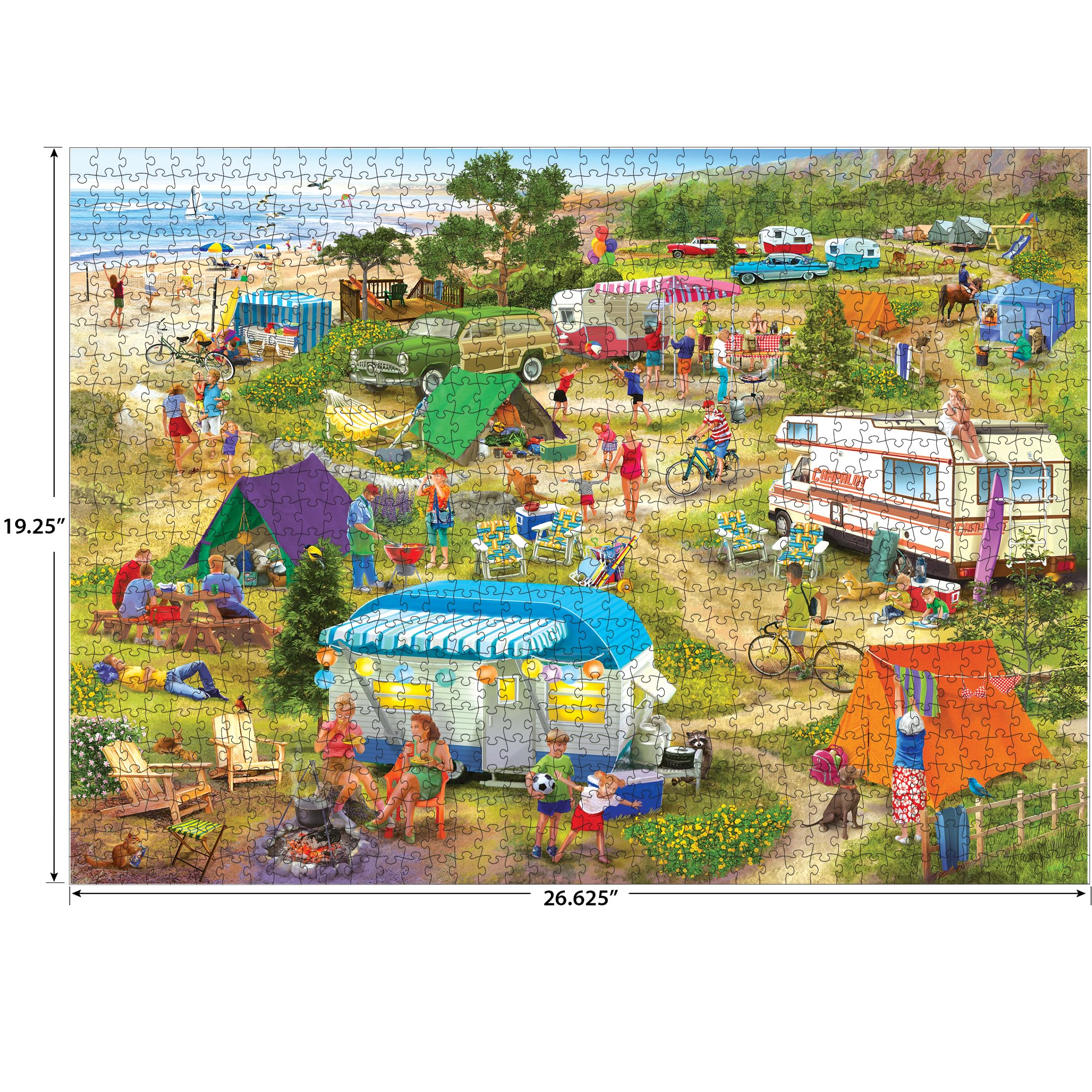 RoseArt Chris Bigelow Country Seaside Cramped Grounds 1000-Piece Jigsaw Puzzle - Made in USA
