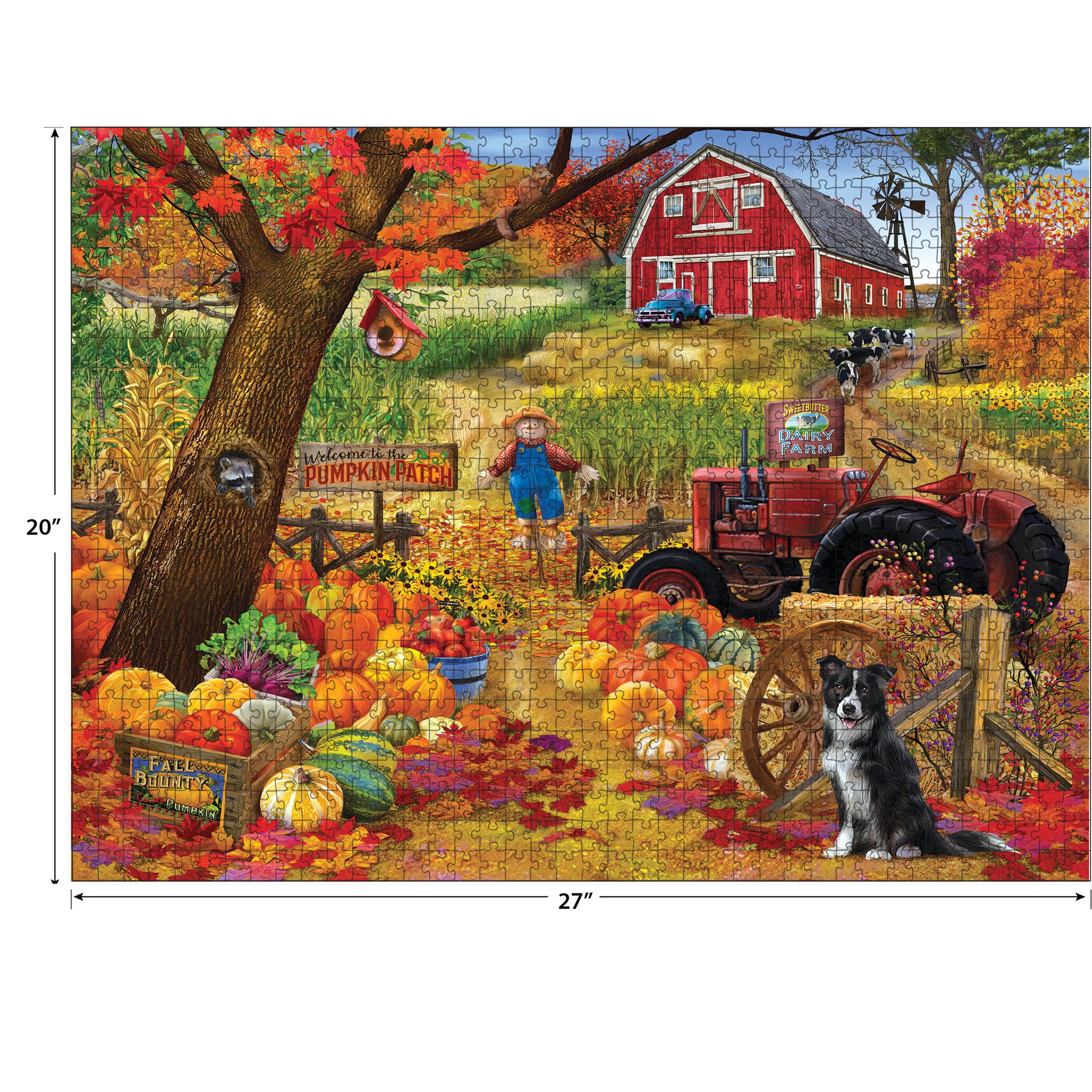 RoseArt Chris Bigelow Fall Harvest 1000 Piece Jigsaw Puzzle for Adults