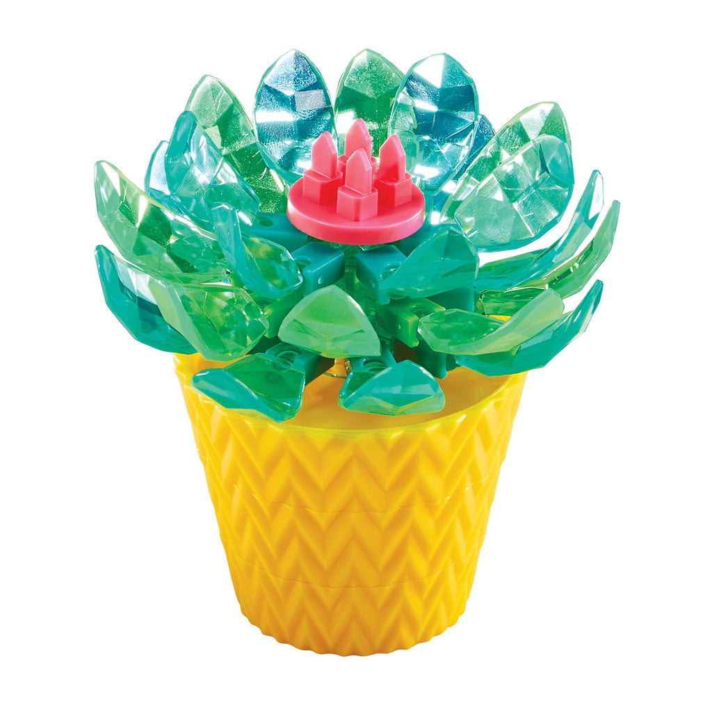 RoseArt Crystal Gem Creations Jewel Succulents Kit – 175+ Pieces Crystal Building Set for Ages 8+
