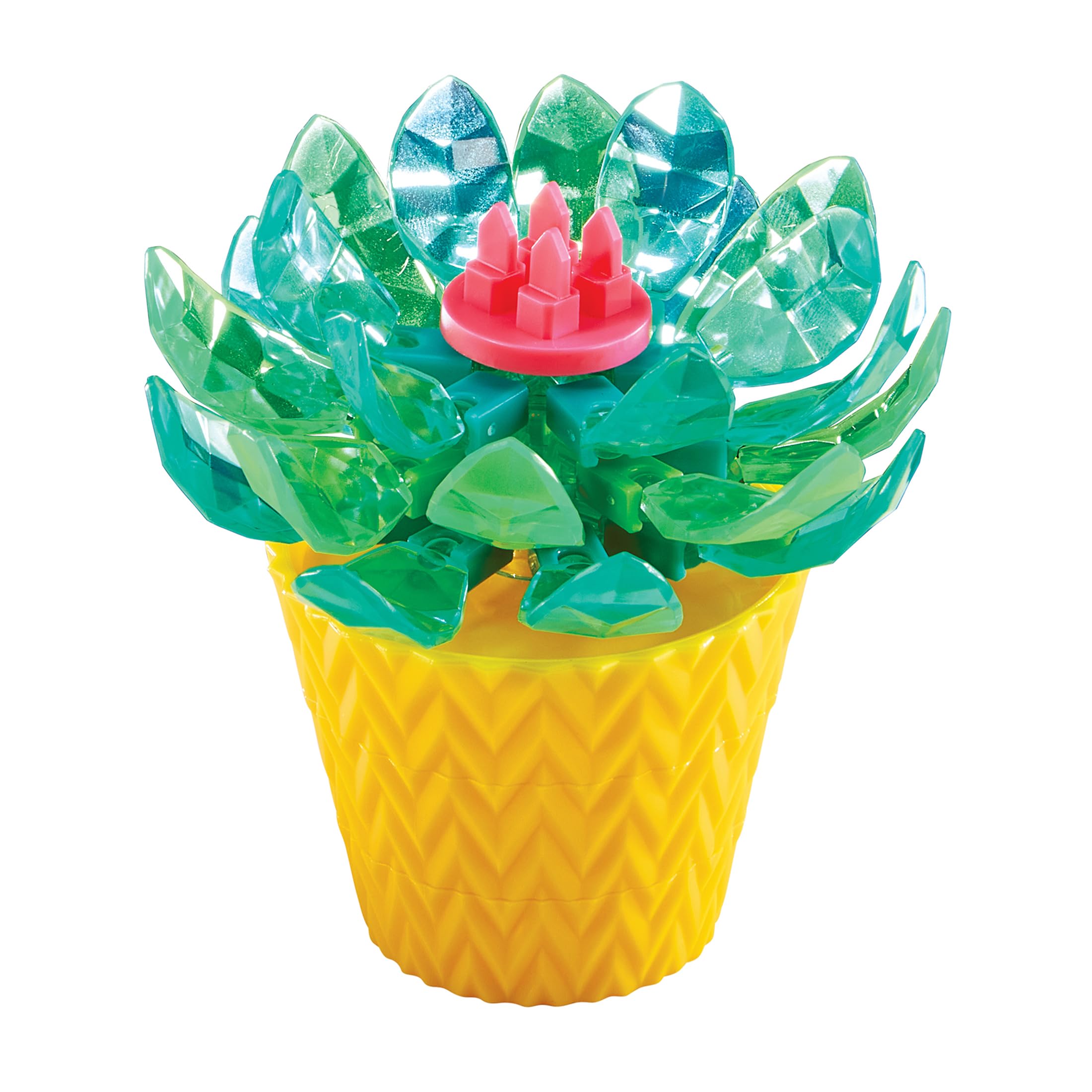 RoseArt Crystal Gem Creations Jewel Succulents Kit – 175+ Pieces Crystal Building Set for Ages 8+