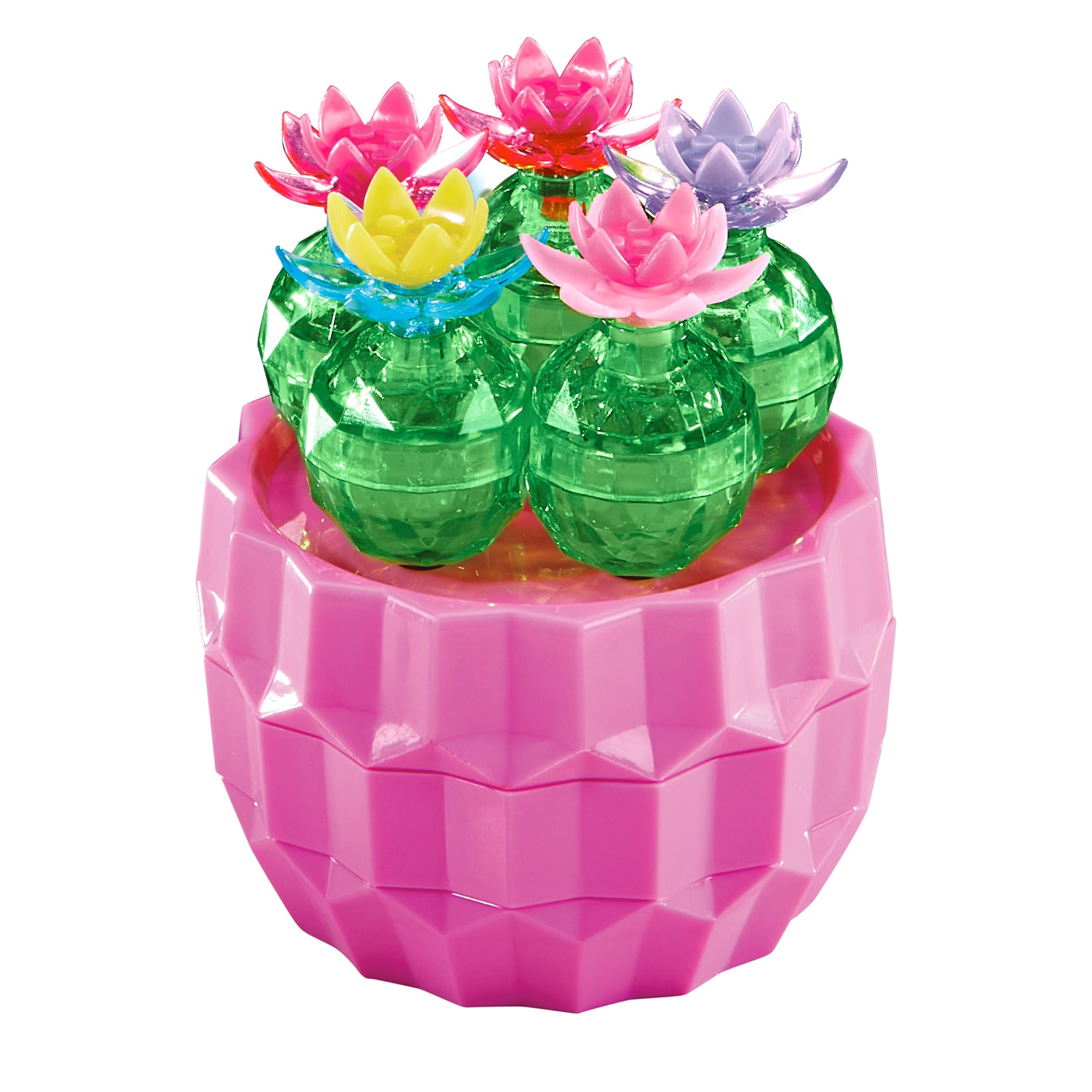 RoseArt Crystal Gem Creations Jewel Succulents Kit – 175+ Pieces Crystal Building Set for Ages 8+