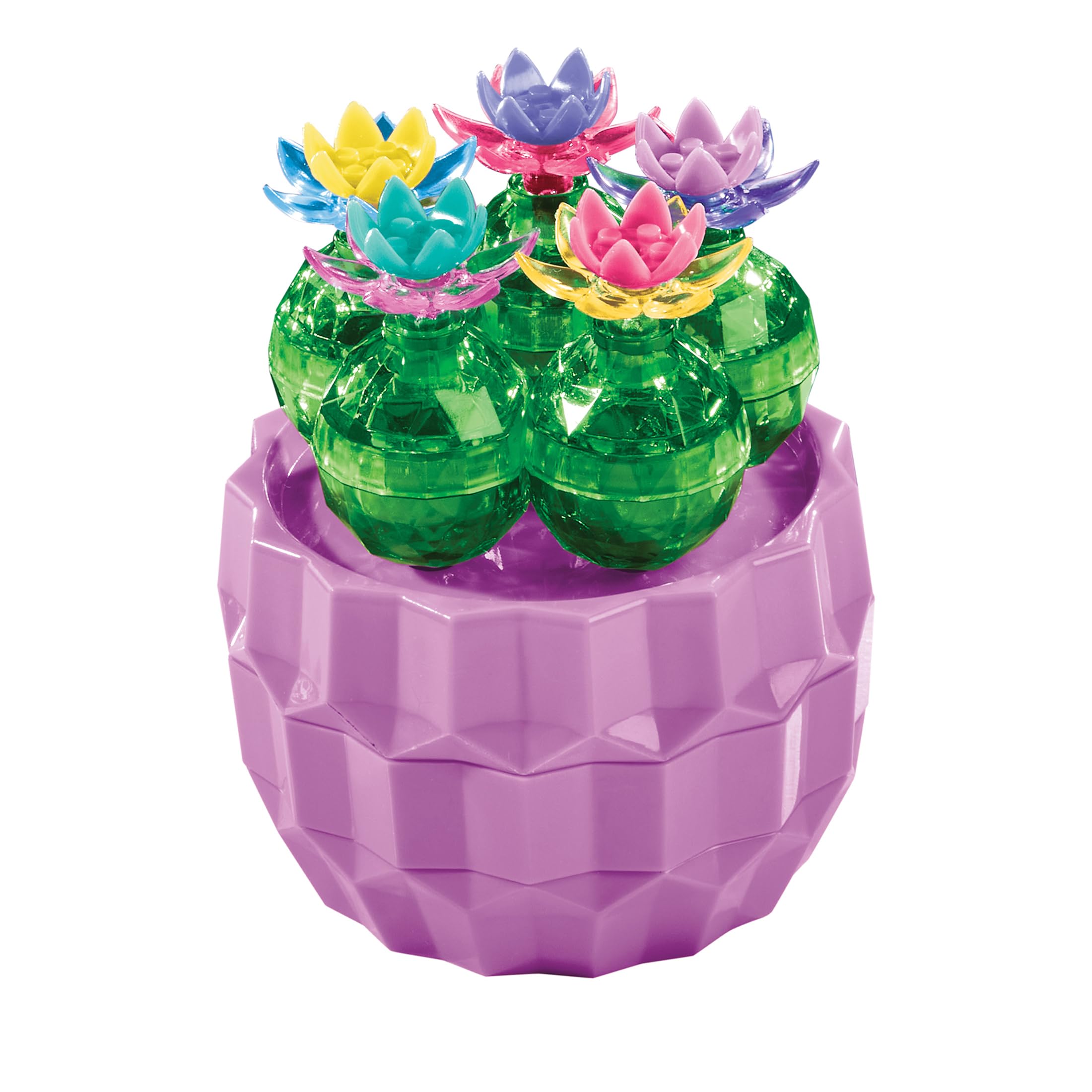 RoseArt Crystal Gem Creations Jewel Succulents Kit – 175+ Pieces Crystal Building Set for Ages 8+