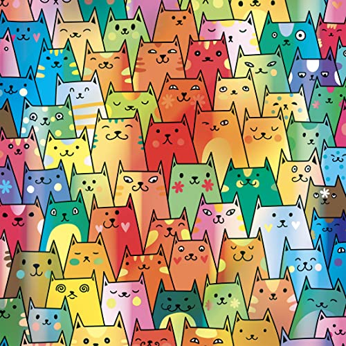 RoseArt Cute Colorful Cats 1000 Piece Jigsaw Puzzle for Adults – Premium Quality with Bonus Poster