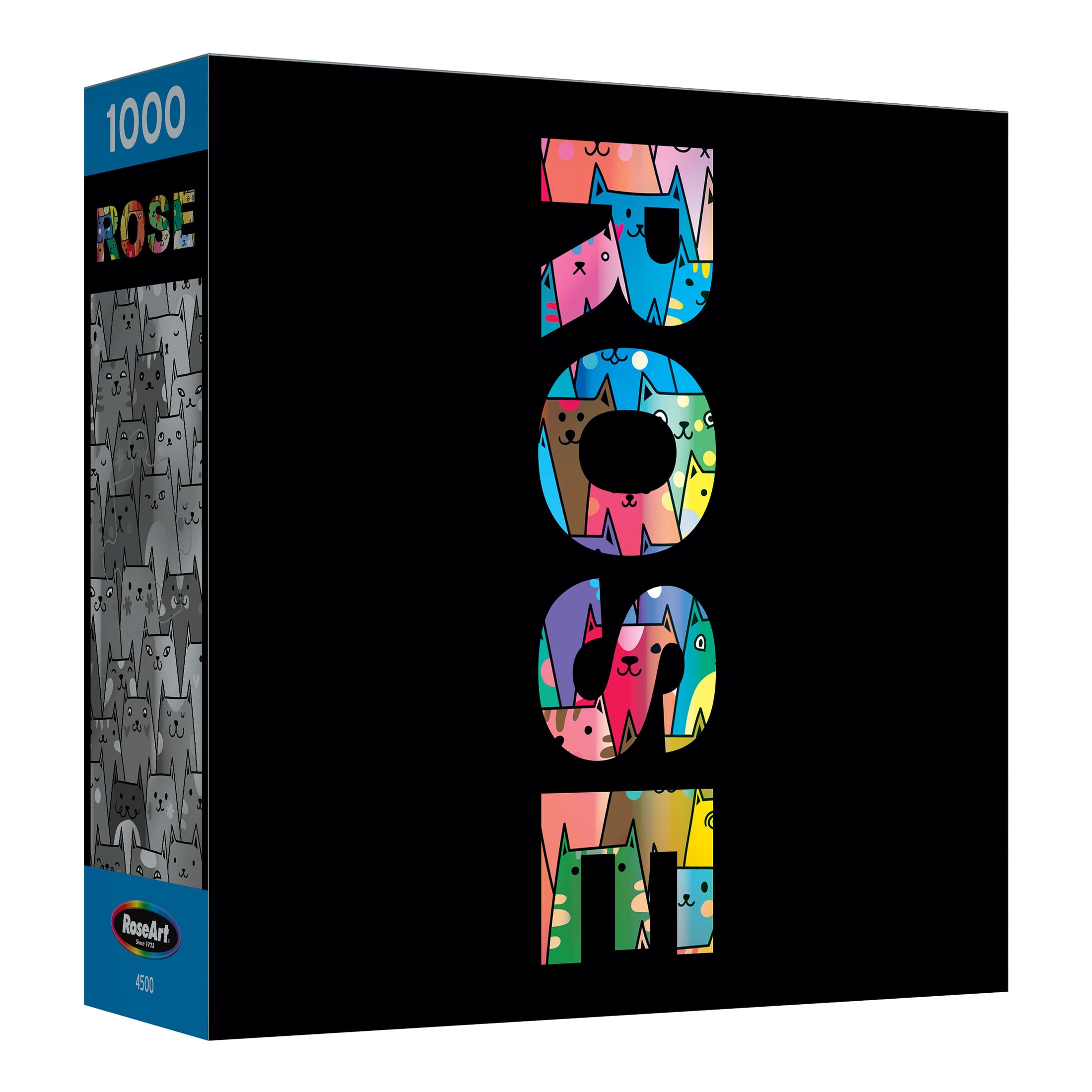 RoseArt Cute Colorful Cats 1000 Piece Jigsaw Puzzle for Adults – Premium Quality with Bonus Poster