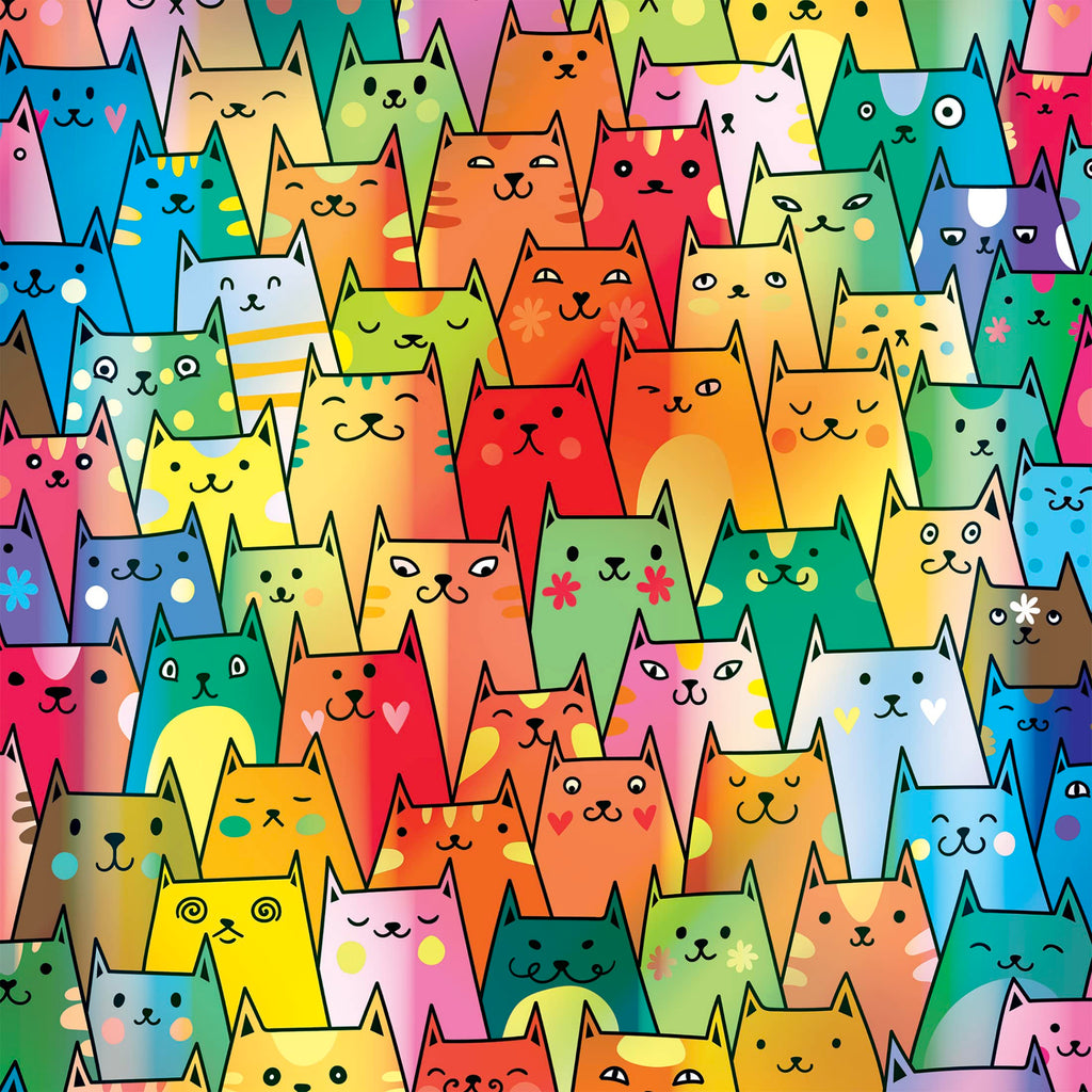 RoseArt Cute Colorful Cats 1000 Piece Jigsaw Puzzle for Adults – Premium Quality with Bonus Poster