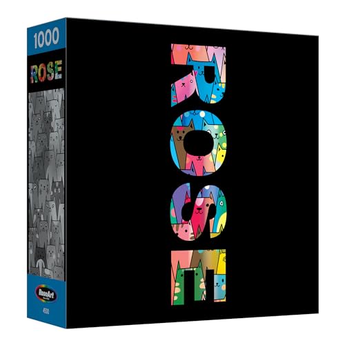 RoseArt Cute Colorful Cats 1000 Piece Jigsaw Puzzle for Adults – Premium Quality with Bonus Poster