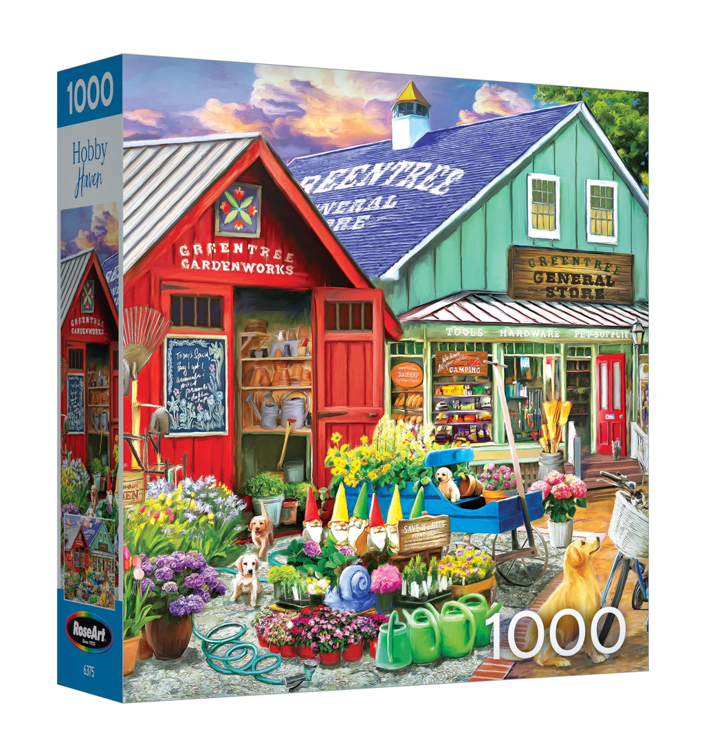 RoseArt Hobby Haven Greentree Garden Center 1000 Piece Jigsaw Puzzle for Adults