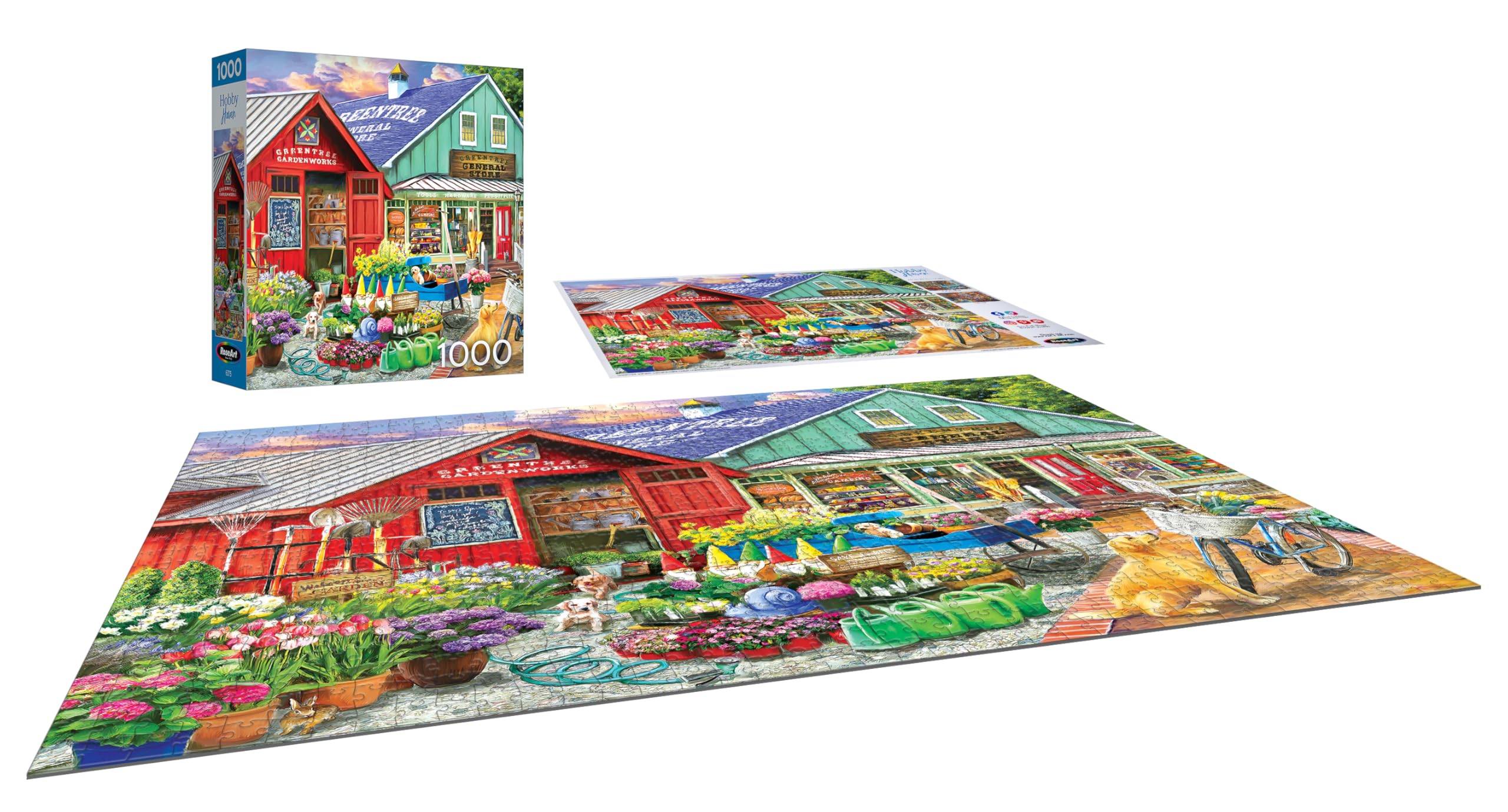 RoseArt Hobby Haven Greentree Garden Center 1000 Piece Jigsaw Puzzle for Adults