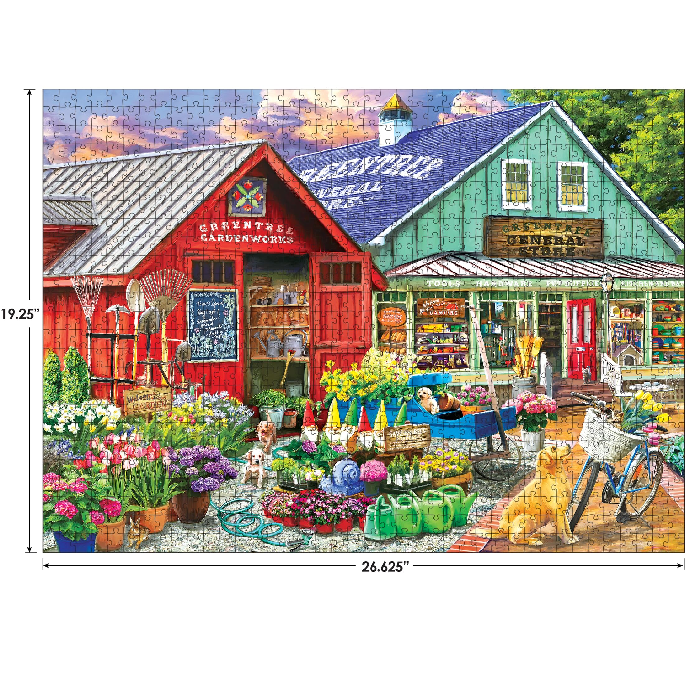 RoseArt Hobby Haven Greentree Garden Center 1000 Piece Jigsaw Puzzle for Adults