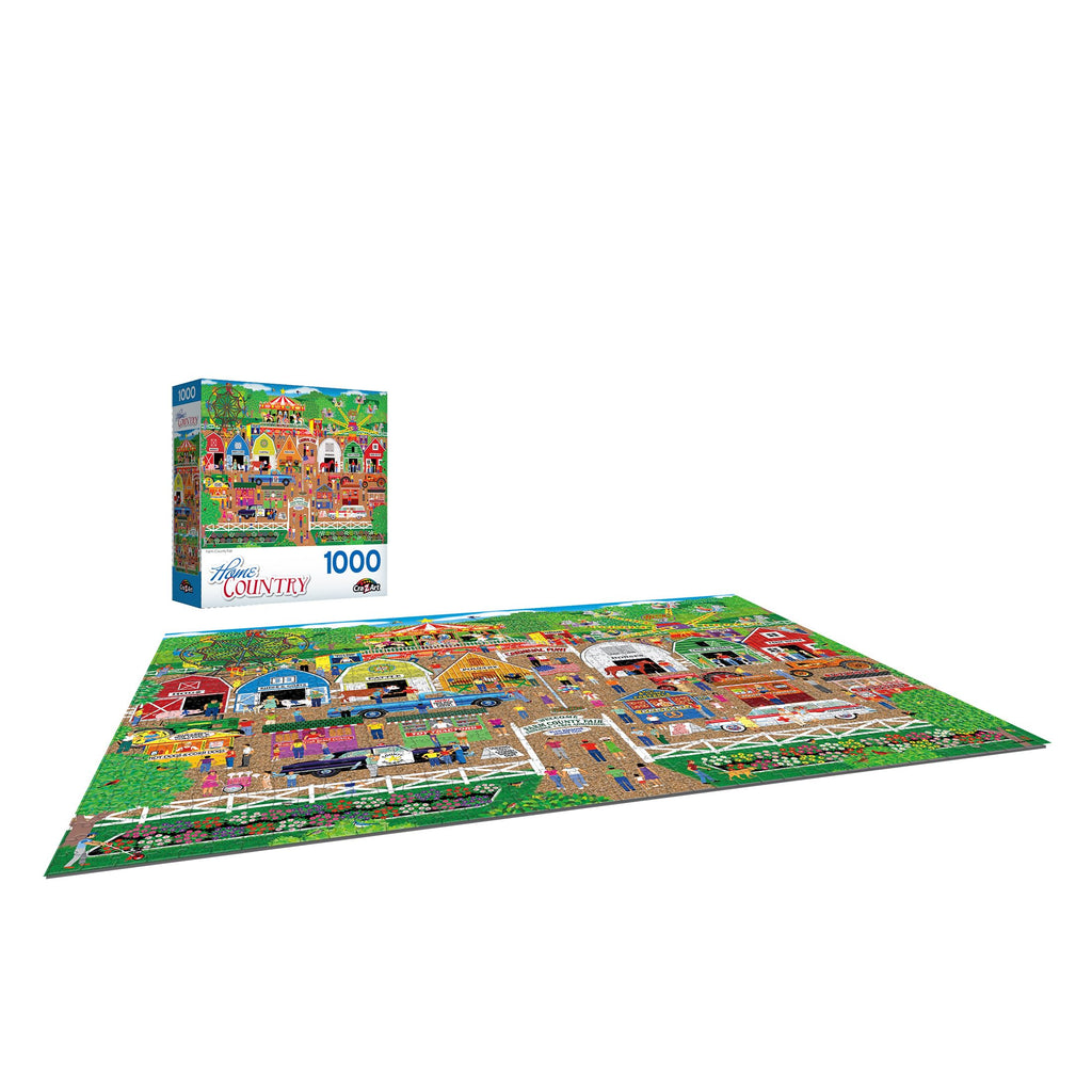 RoseArt Home Country Farm County Fair 1000-Piece Jigsaw Puzzle – 20x27 Inch