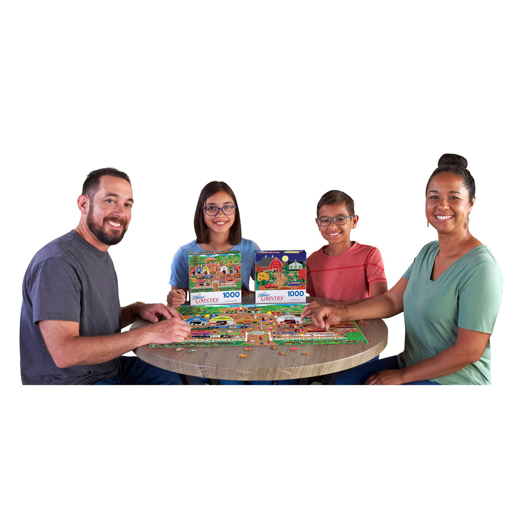 RoseArt Home Country Farm County Fair 1000-Piece Jigsaw Puzzle – 20x27 Inch