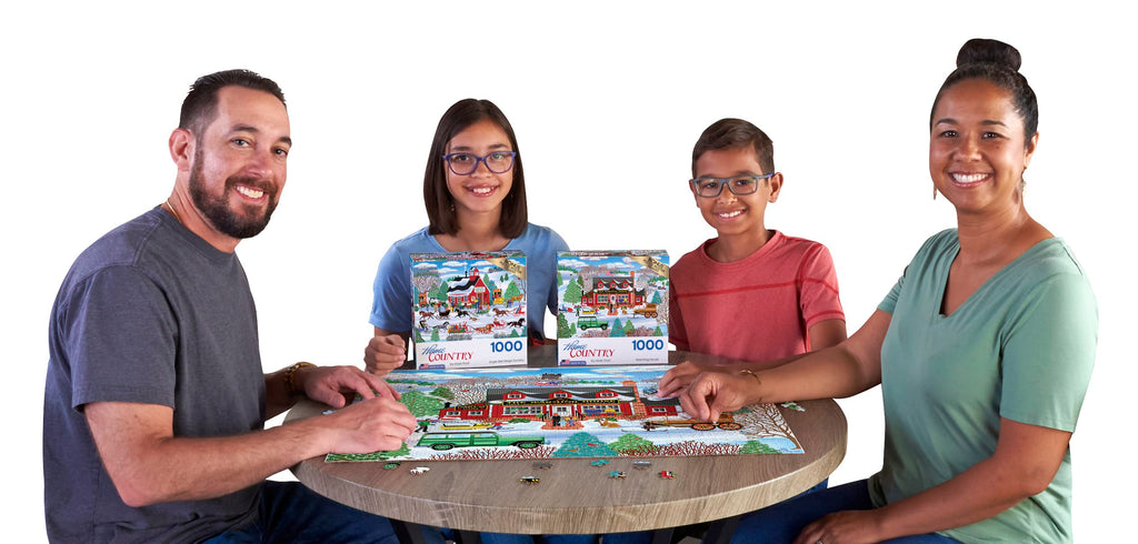RoseArt Home Country 'Warming House' 1000-Piece Jigsaw Puzzle – Mark Frost Americana