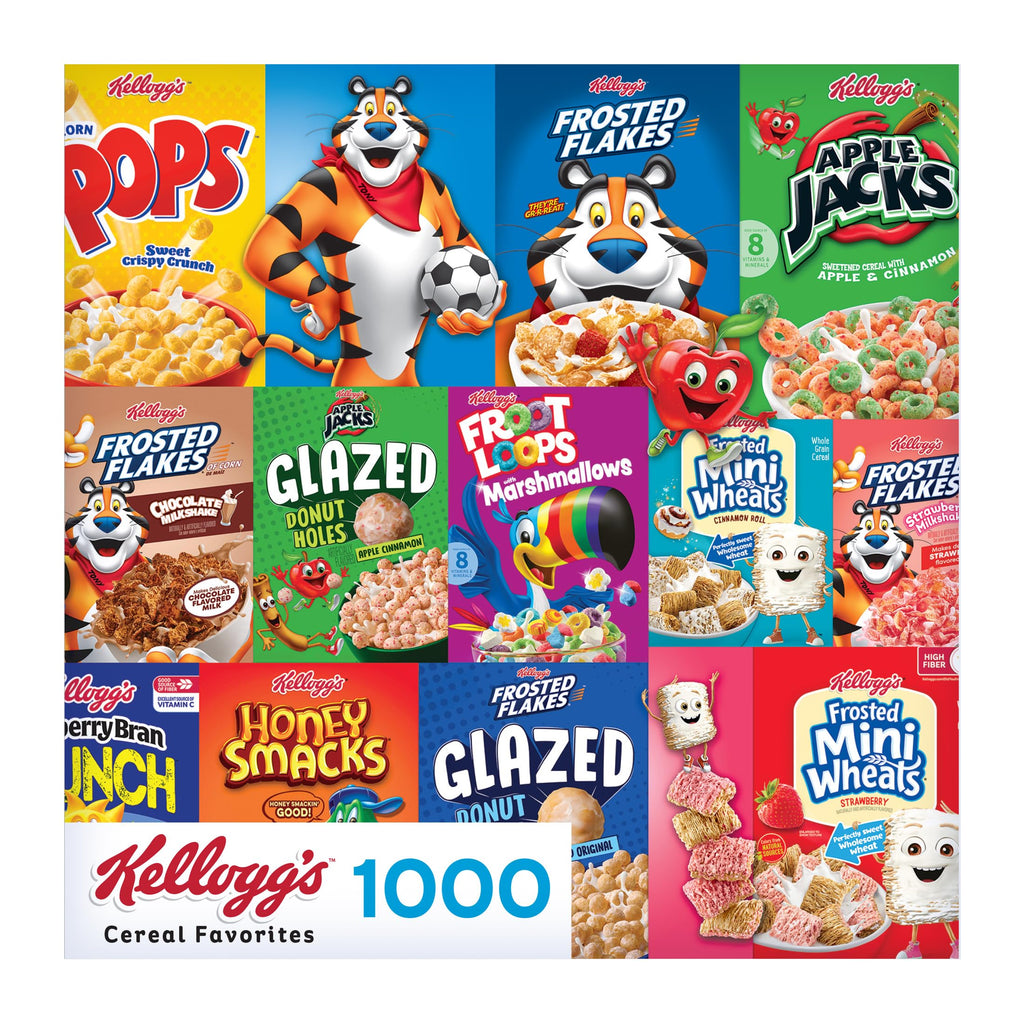 RoseArt Kellogg's Cereal Favorites Modern 1000-Piece Jigsaw Puzzle
