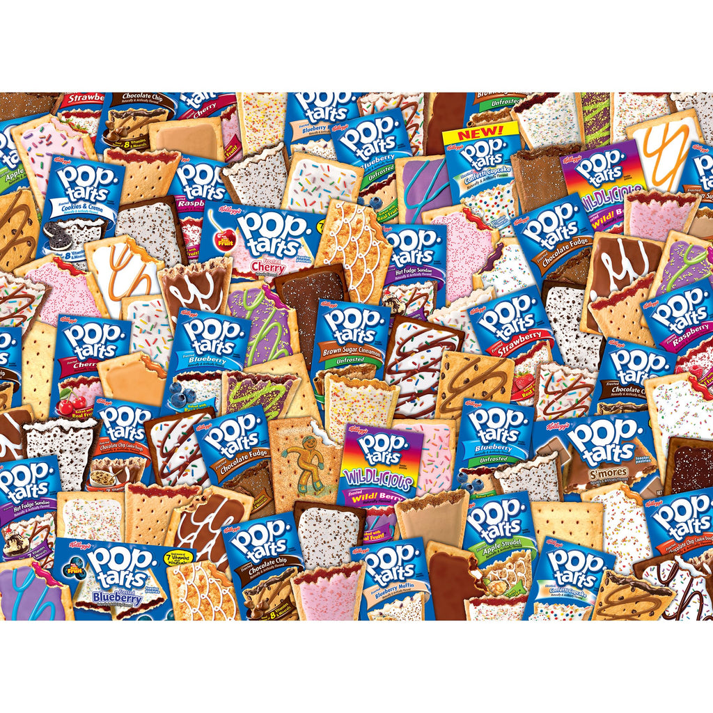 RoseArt Kellogg's Pop Tart Party 1000-Piece Jigsaw Puzzle – Unfrosted & Frosted Flavors Collage
