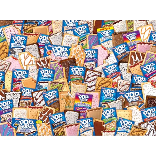 RoseArt Kellogg's Pop Tart Party 1000-Piece Jigsaw Puzzle – Unfrosted & Frosted Flavors Collage