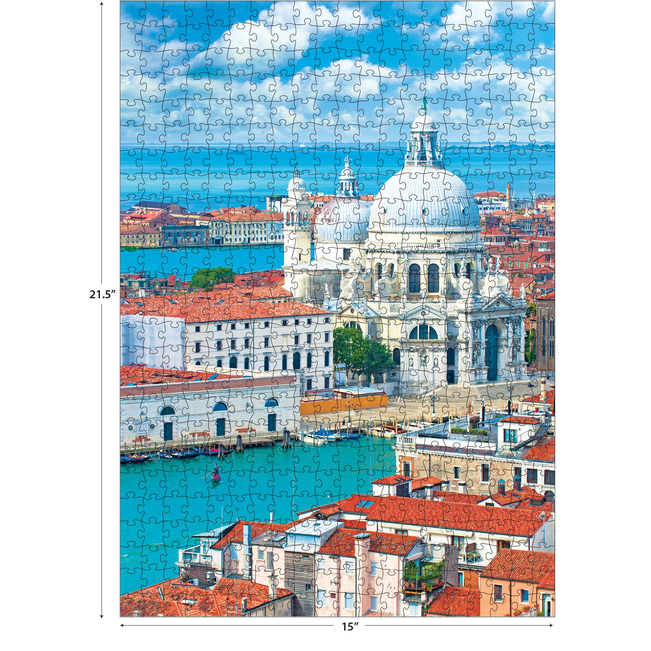 RoseArt Kodak Camera to Canvas Venice 2-Pack: 500-Piece Photo vs Illustration Puzzles