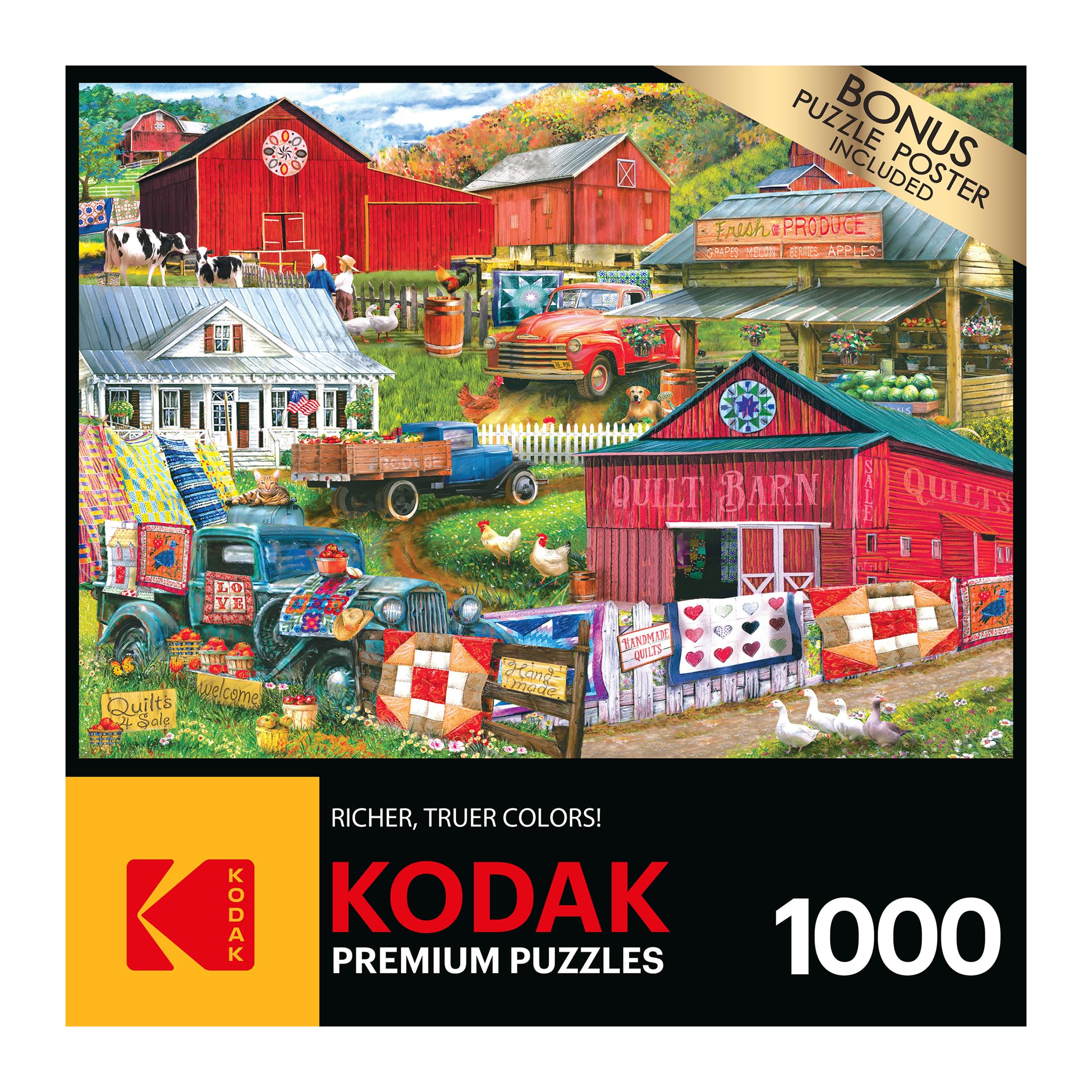 RoseArt Kodak Premium 1000-Piece Jigsaw Puzzle: Country Compilation