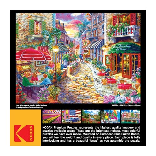RoseArt Kodak Premium 1000-Piece Jigsaw Puzzle – Late Afternoon in Italy by Nicky Boehme