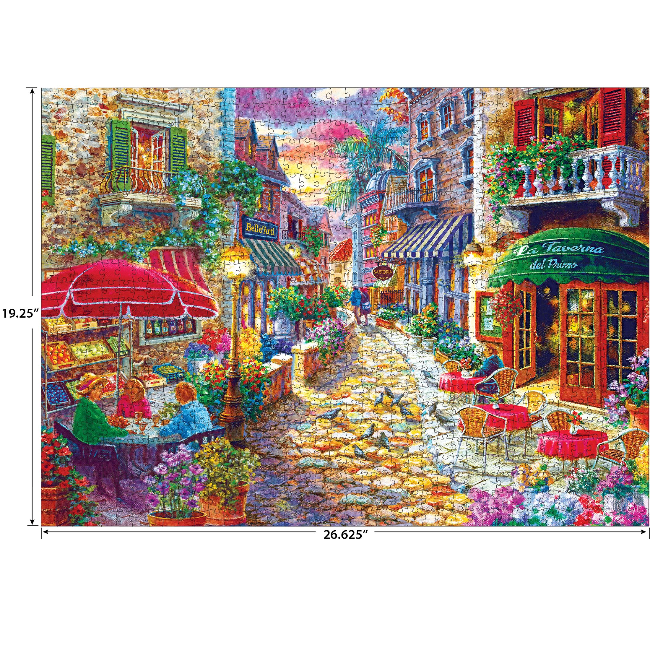 RoseArt Kodak Premium 1000-Piece Jigsaw Puzzle – Late Afternoon in Italy by Nicky Boehme