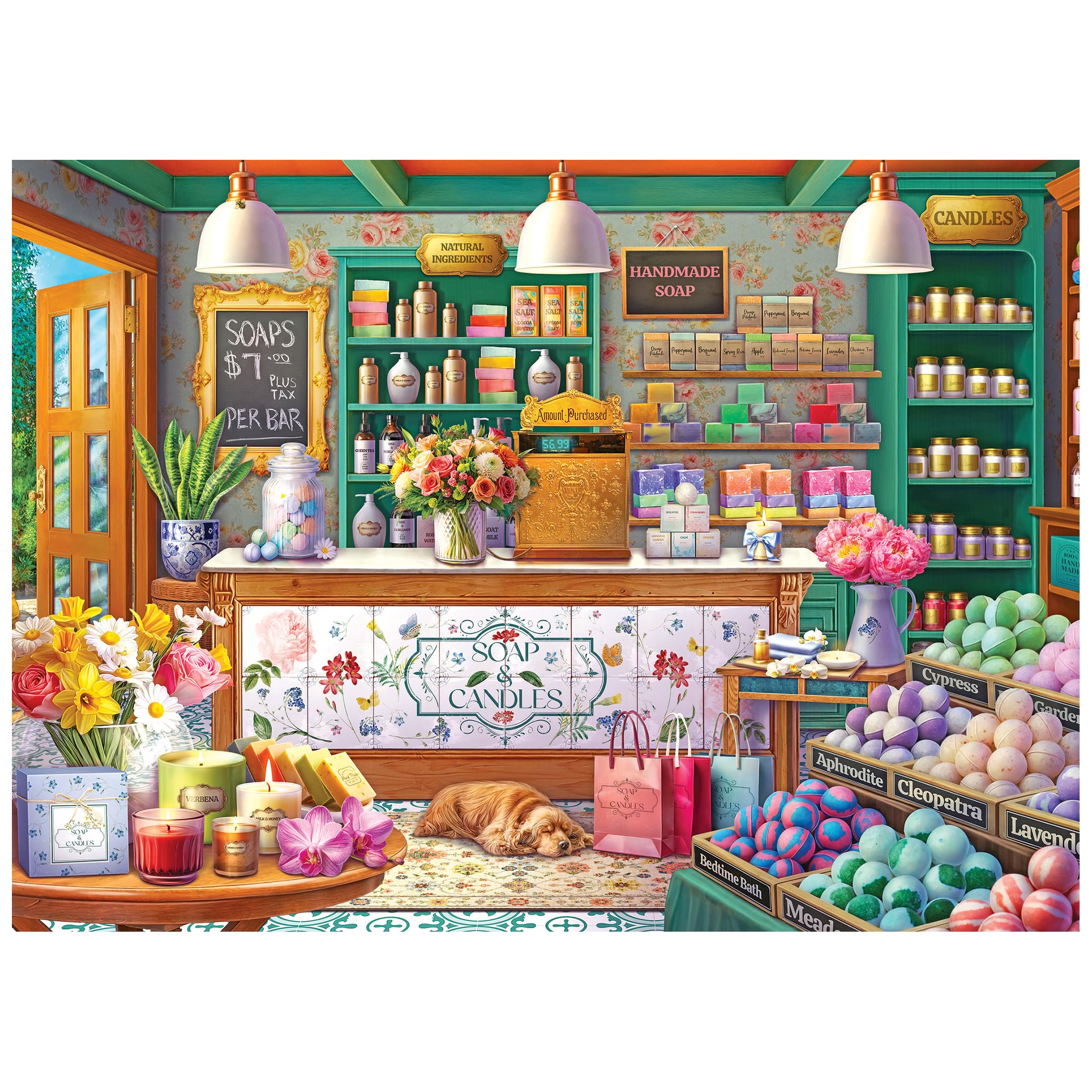 RoseArt Kodak Premium 1000-Piece Puzzle: Soap & Candle Shop – Cozy Boutique Scene