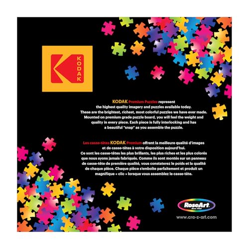 RoseArt Kodak Premium 4th of July Yard 1000-Piece Jigsaw Puzzle – Patriotic Summer Fun for Adults