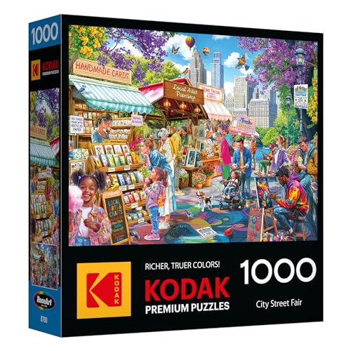 RoseArt Kodak Premium City Street Fair 1000 Piece Jigsaw Puzzle for Adults