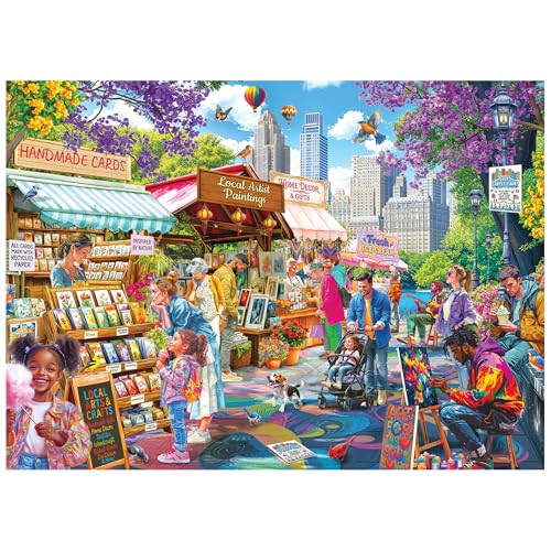 RoseArt Kodak Premium City Street Fair 1000 Piece Jigsaw Puzzle for Adults