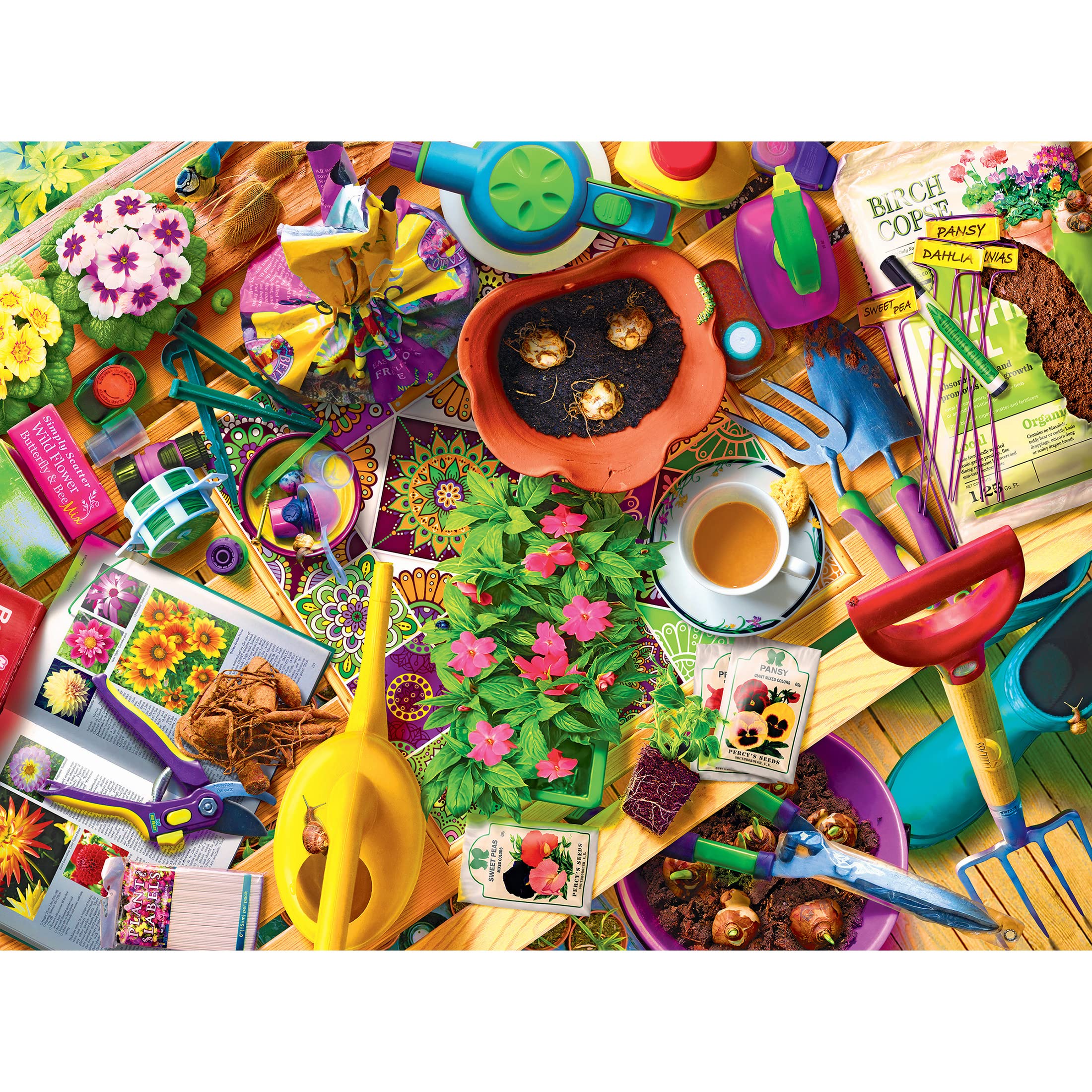 RoseArt Kodak Premium Cork 1000-Piece Jigsaw Puzzle: Inside the Gardener's Shed for Adults