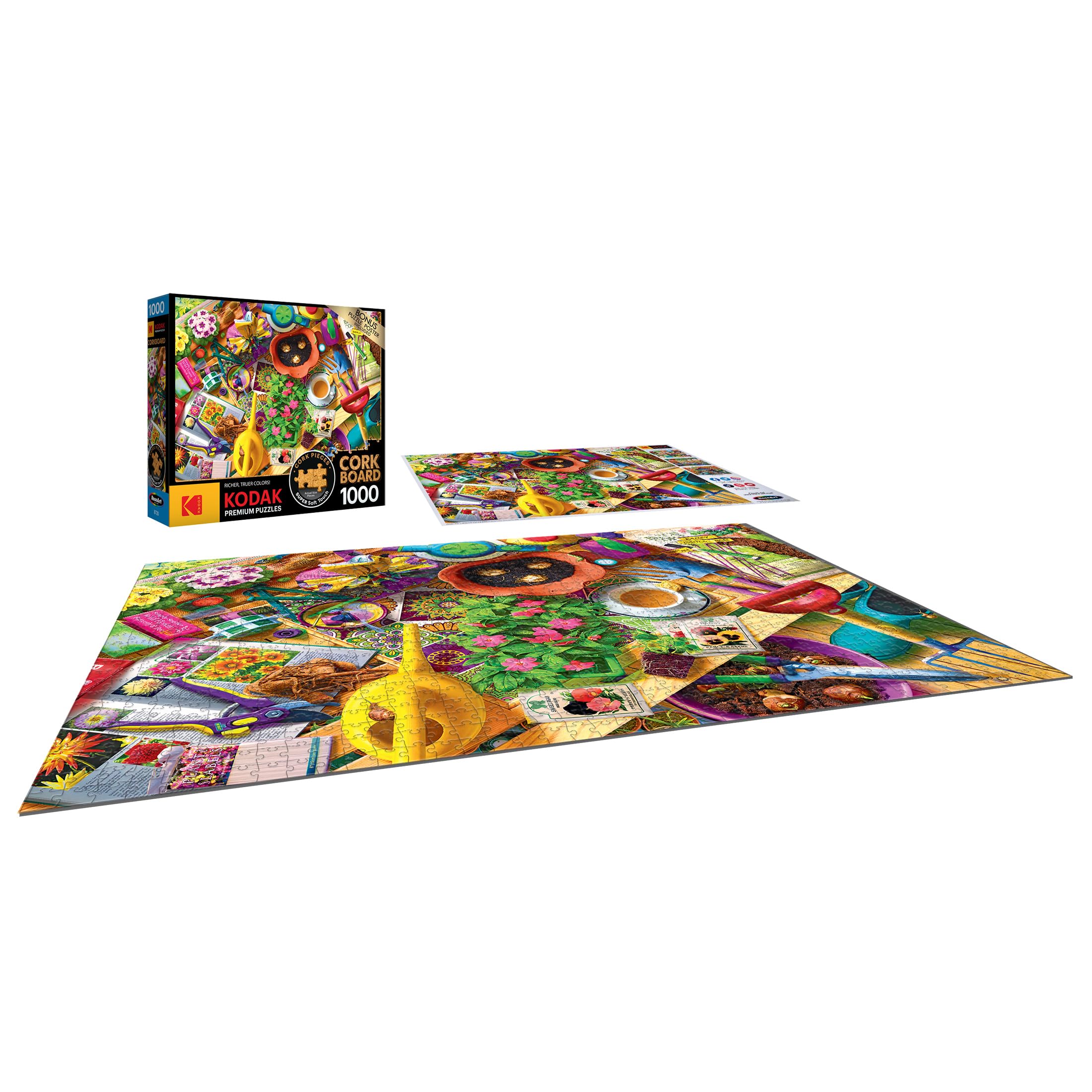 RoseArt Kodak Premium Cork 1000-Piece Jigsaw Puzzle: Inside the Gardener's Shed for Adults