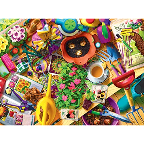 RoseArt Kodak Premium Cork 1000-Piece Jigsaw Puzzle: Inside the Gardener's Shed for Adults