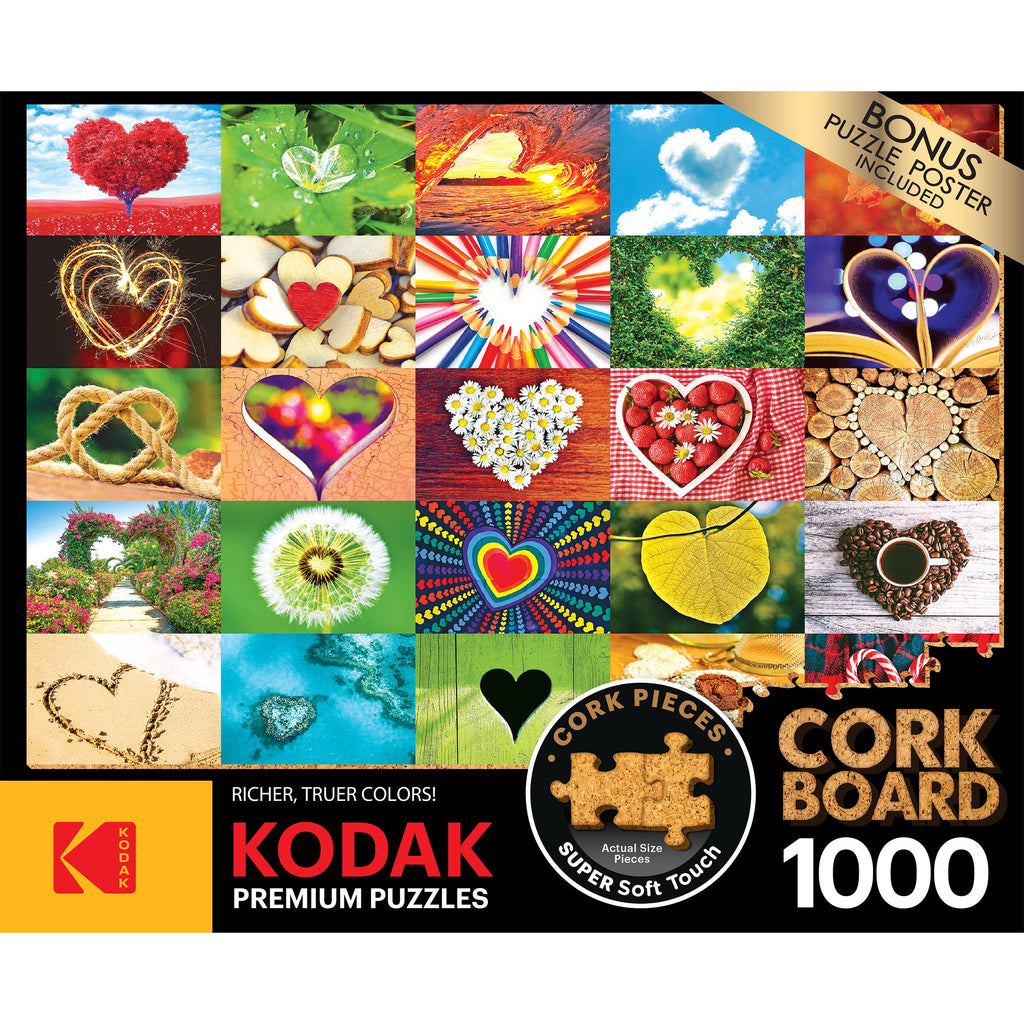 RoseArt Kodak Premium Cork Puzzle: Love is Everywhere, 1000-Piece Jigsaw for Adults