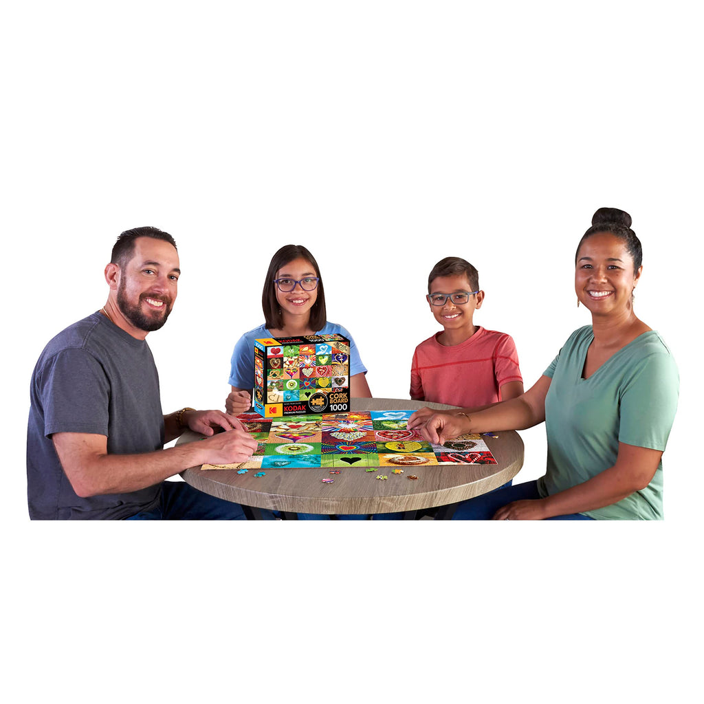 RoseArt Kodak Premium Cork Puzzle: Love is Everywhere, 1000-Piece Jigsaw for Adults