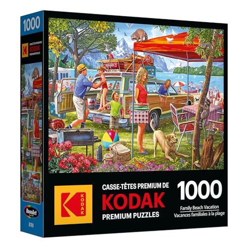 RoseArt Kodak Premium Family Beach Vacation 1000 Piece Jigsaw Puzzle - 27x20 Inches