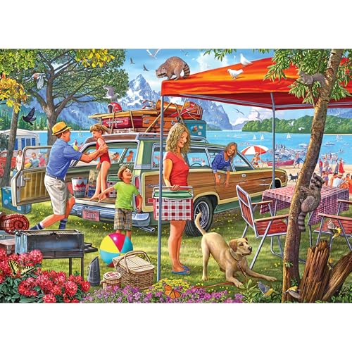 RoseArt Kodak Premium Family Beach Vacation 1000 Piece Jigsaw Puzzle - 27x20 Inches