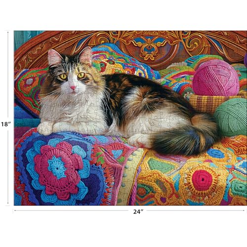 RoseArt Kodak Premium Knitting Kitten 350 Piece Jigsaw Puzzle - 24" x 18"