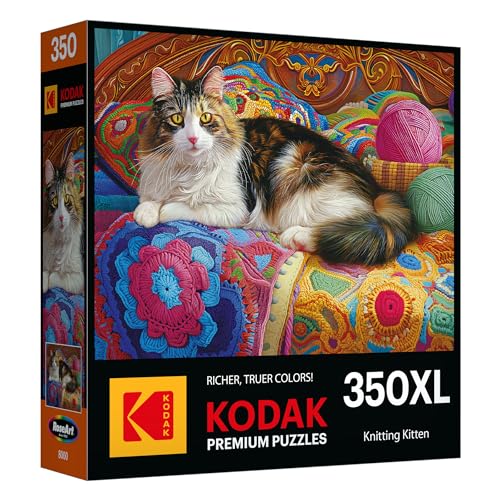 RoseArt Kodak Premium Knitting Kitten 350 Piece Jigsaw Puzzle - 24" x 18"