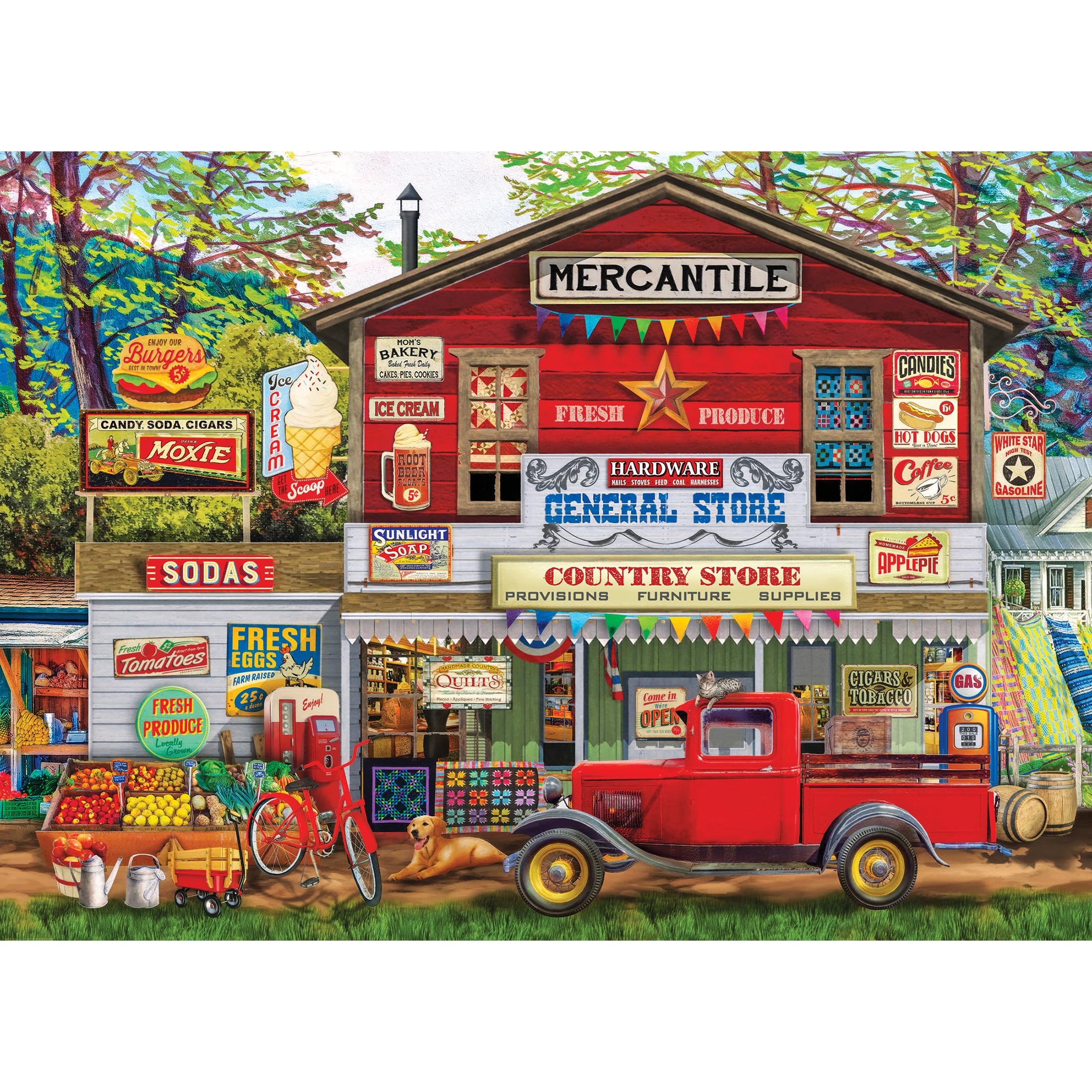 RoseArt Kodak Premium 'Open for Business' 1000-Piece Cork Jigsaw Puzzle