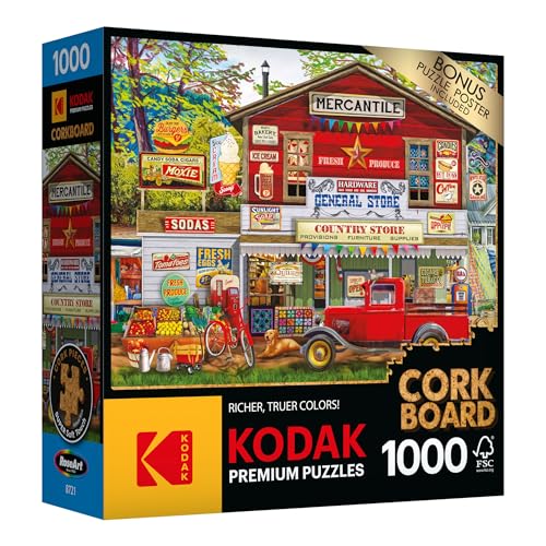 RoseArt Kodak Premium 'Open for Business' 1000-Piece Cork Jigsaw Puzzle