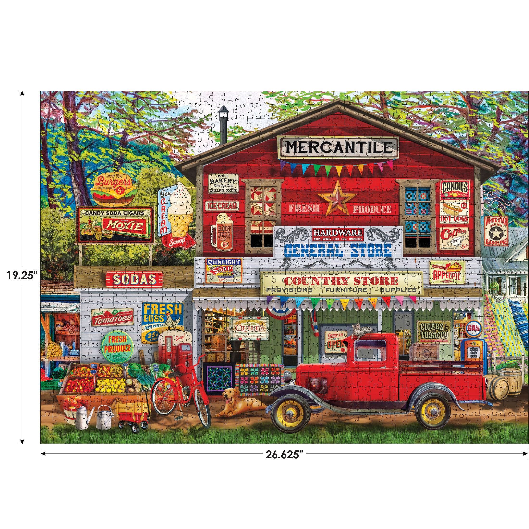 RoseArt Kodak Premium 'Open for Business' 1000-Piece Cork Jigsaw Puzzle