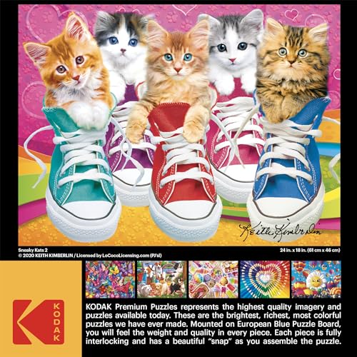 RoseArt Kodak Premium Sneaky Kats II 350-Piece Jigsaw Puzzle for Adults