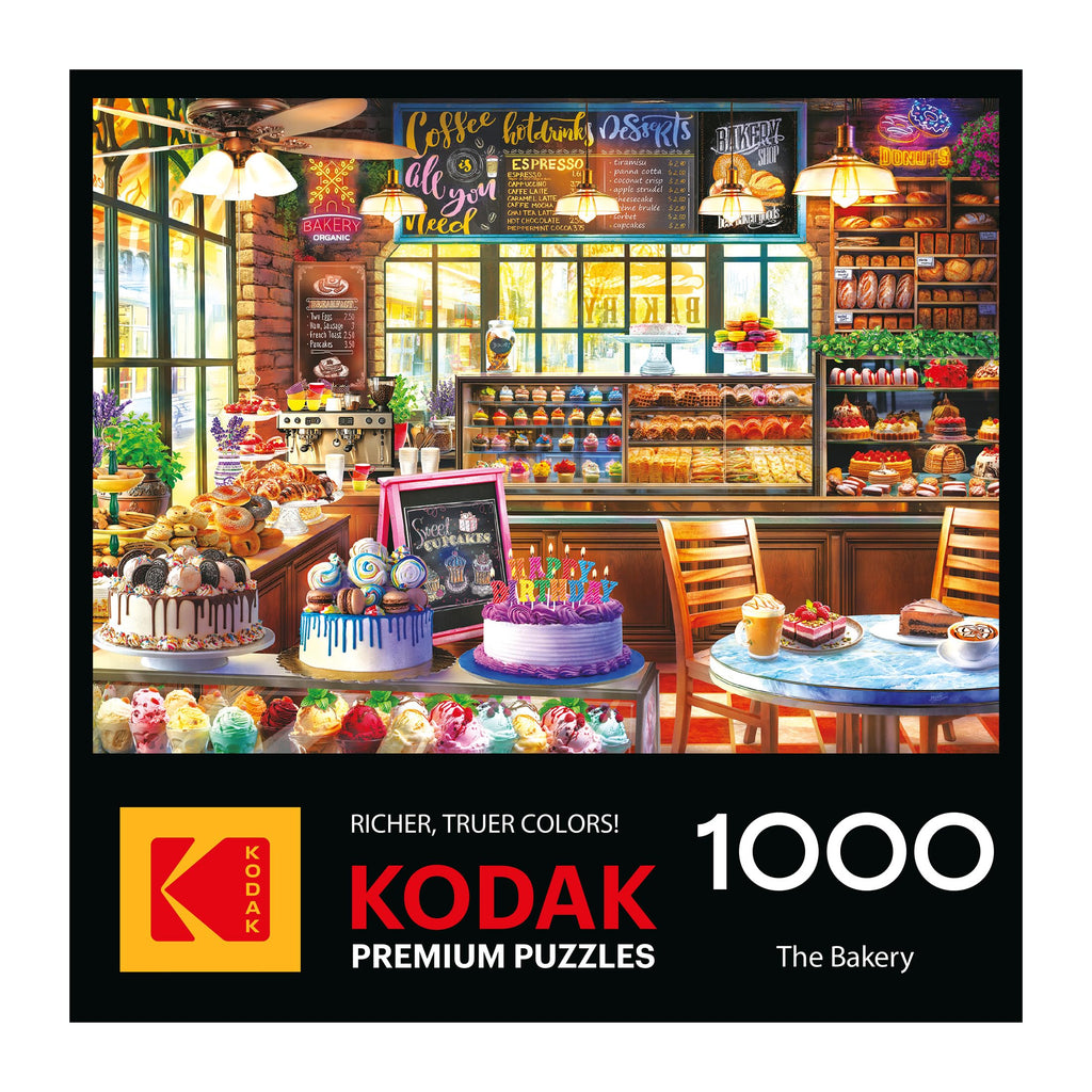 RoseArt Kodak Premium The Bakery 1000-Piece Jigsaw Puzzle - Food-Themed, Ages 10+