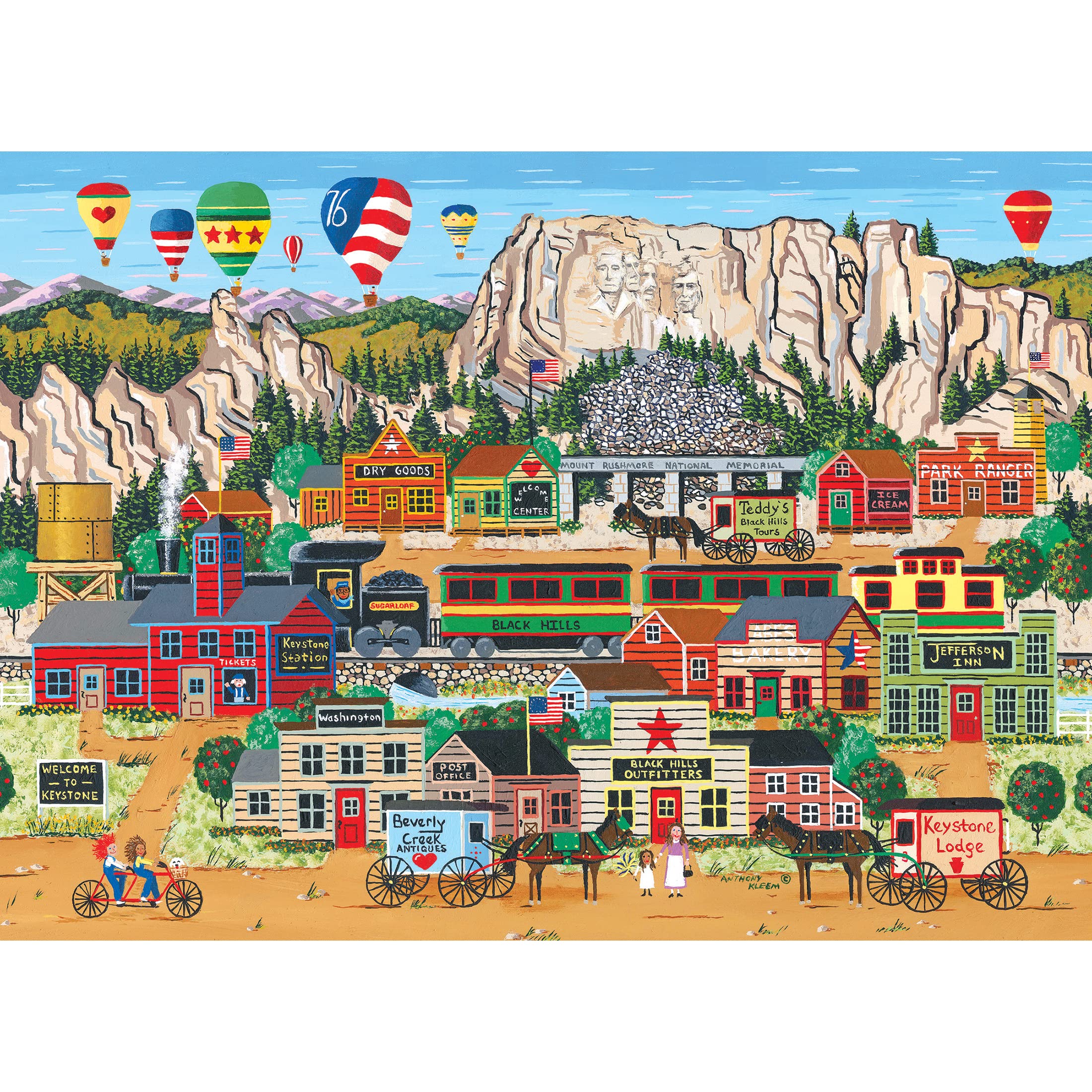 RoseArt Mount Rushmore 1000-Piece Jigsaw Puzzle – Premium Quality Puzzle Board